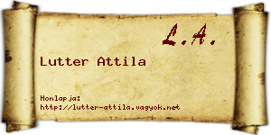 Lutter Attila névjegykártya